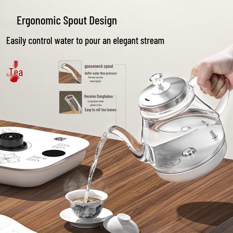 Ronshen 0.8L Automatic Refill Glass Electric Kettle CN plug (adapter included)