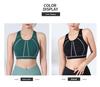 Women's Plus Size Contrast Color Sports Bra - Yoga & Running Support with Beautiful Back Design