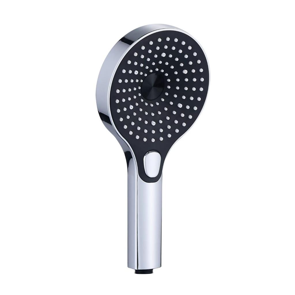 High Pressure Handheld Shower Head Detachable 3 Spray Modes High Flow Chrome Finish Bathroom