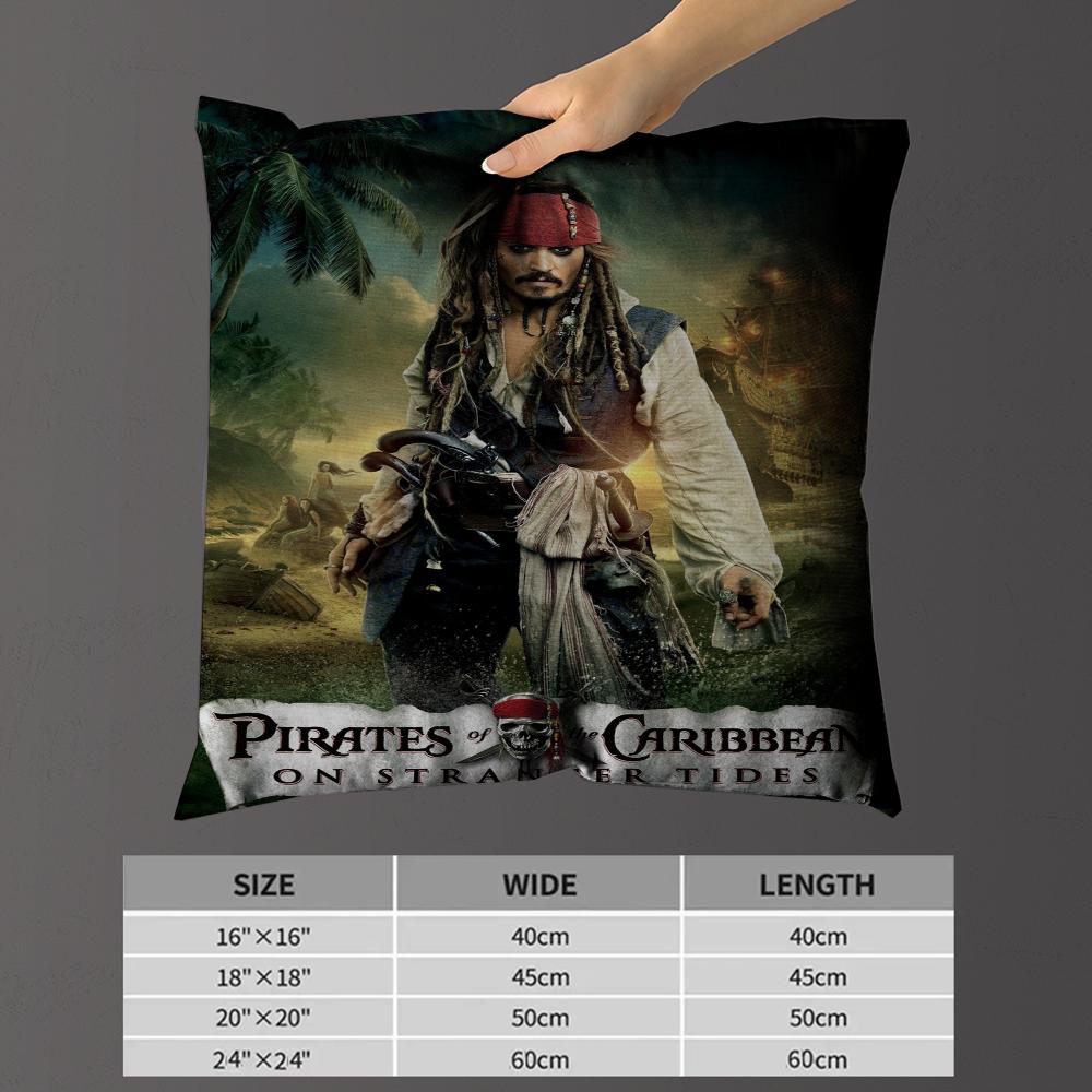 Movie P-Pirates Of The C-Caribbean Cushion Cover Pillowcase Upholstery Sofa Throw Pillow Home Decor Pillowcas