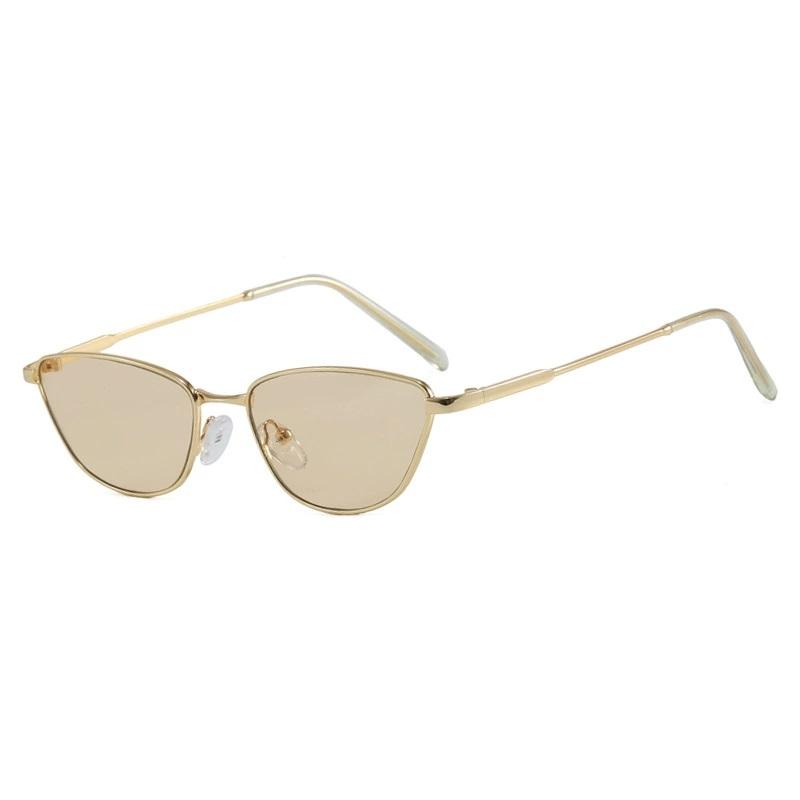 

2026 Retro Cat Eye Sunglasses for Women Men Vintage Metal Frame UV400 Protection Candy Color Fashion Sun glasses Shades Female as shown шампанського