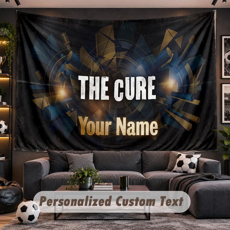 Wall Hanging Tapestry Custom NameThe Cure Pattern Personalized Printed Fabric Wall Decor
