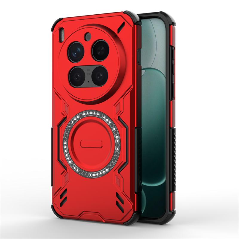 For Vivo X300 Pro Case For Vivo X300 Pro Anti-knock Armor Magnetic Adsorption Wireless Charge Back Cover For Vivo X300 Pro Case