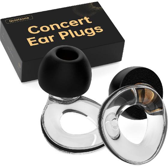 Ear Plugs for Concerts, QuietZone High Fidelity Hearing Protection for Concerts and Musicians, Reusable Silicone Ear Plugs for Work, Sleep, 30 dB