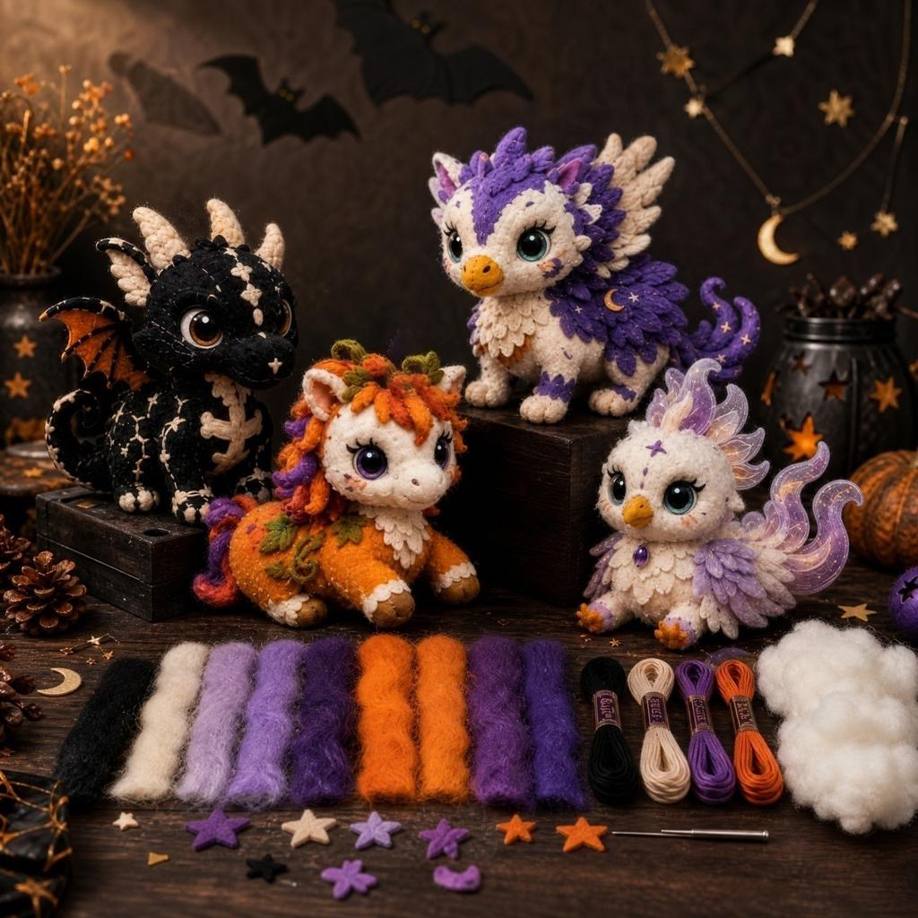 Halloween-Tierfiguren-Set - Dekoration für Partygeschenke und oder