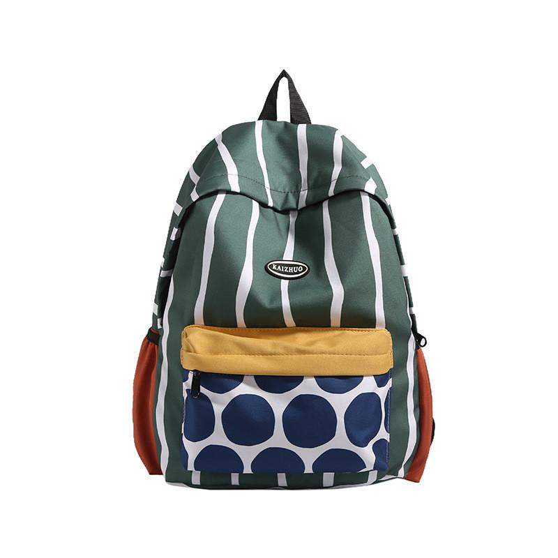 

High Capacity Cute Nylon Backpack For Boys And Girls In Grades 3-4 With Cartoon Design зелений