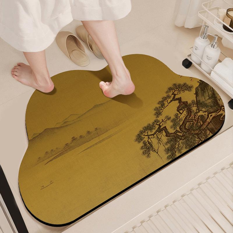 Cloud Floor Mat Bathroom Diatom Mud Soft Mat Non-slip Absorbent Bathroom Bathroom Door Mat Quick Drying Carpet
