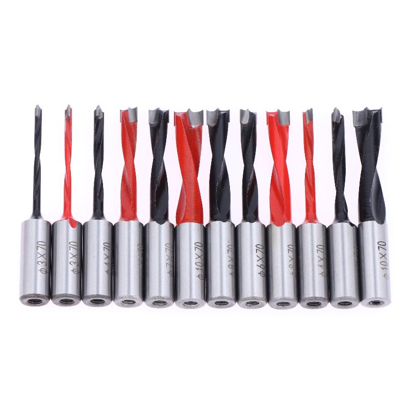 2 Flute Drill Bits 70Mm Length 10Mm Shank Left/Right Row Drill Carbide Hole Opener Wood Alloy Tool