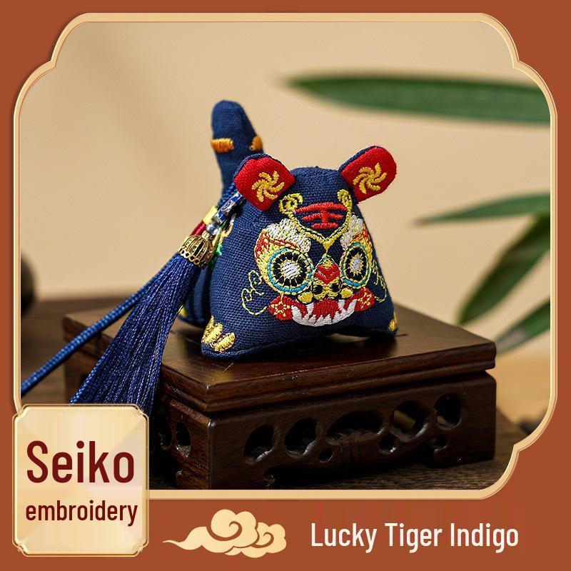 Dragon Boat Festival Lucky Tiger Embroidered Sachets - Mosquito Repellent Mugwort Hanging Ornament