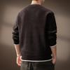 Men's Retro Two-Piece Look Color Block Ribbed Knit Sweater, Autumn Winter Casual Loose Henley Collar.