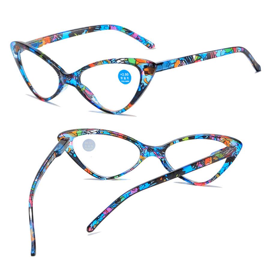 Moda mujer gafas de lectura tipo ojo de gato hombres presbicia anti luz azul gafas