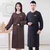 Unisex Stain-Resistant Cotton Apron: Extended & Widened Long Sleeves, Back-Fastening, Durable Workwear for Kitchen