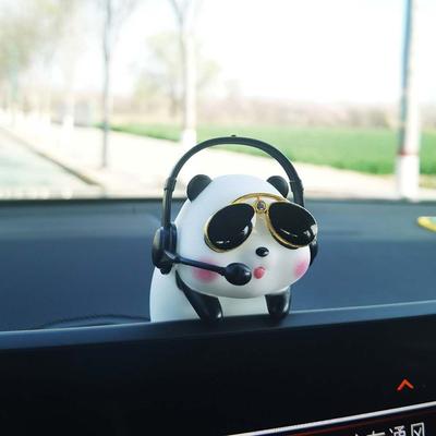 Piggy Panda Car Interior Accessories Car Pendant Decor Auto Decoration Center Console Decoration
