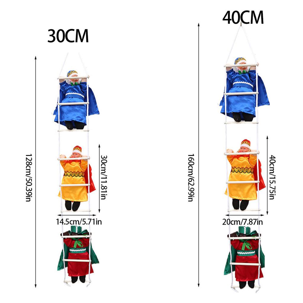 Vánoční stromek dekorace španělští králové lezoucí po žebříku závěsná ozdoba na stromy dveře zeď okno sváteční dekorace