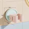 Suction Cup Mop Holder Wall Mounted Mop Rack No Drilling Bathroom Kitchen Storage Organizer Movable Mop Broom Holder