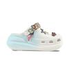 Crocs Crush Clog EVA Berry Jumping Bean Decorative Buckle Hand-painted Graffiti Casual Fashion Versatile Clogs Unisex White