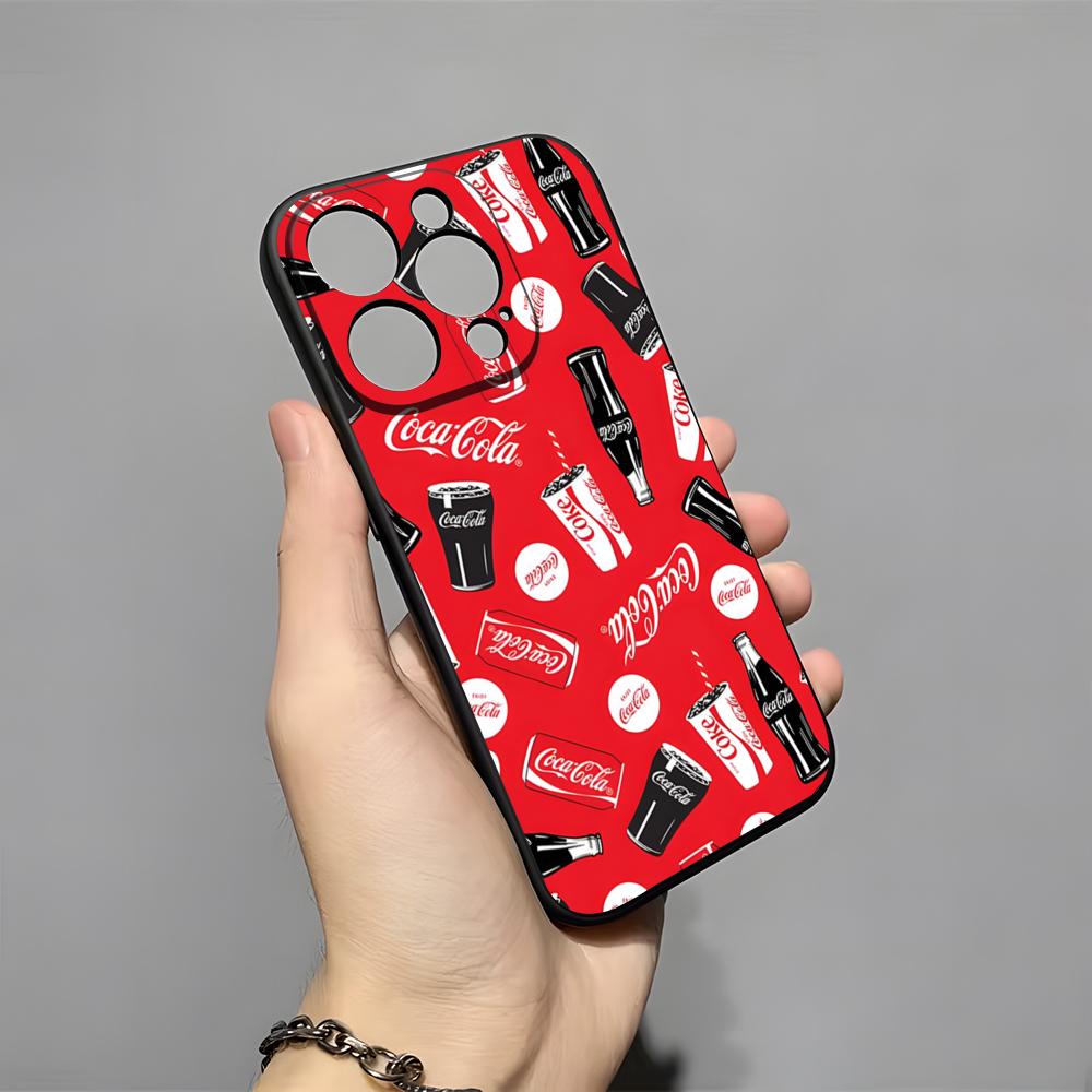 Custodia per Telefono C-Coca C-Cola Per IPhone 17 Pro Max 16 15 14 Pro Max 13 11 X Xs Xr 8 7Plus Copertura in Silicone