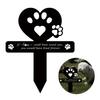 Haustier-Grabsteine Wasserdichtes Acryl Grabmarkierungs-Steckschild Plakette für Hunde-Gedenkgarten und Verlust von Haustier-Hund und Katzen
