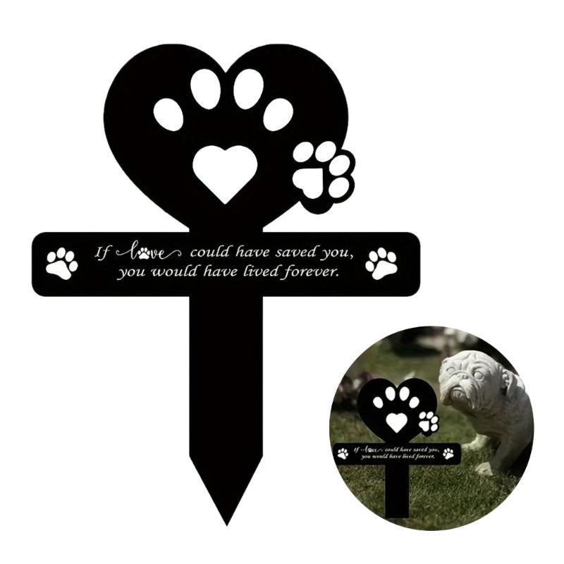 Haustier-Grabsteine Wasserdichtes Acryl Grabmarkierungs-Steckschild Plakette für Hunde-Gedenkgarten und Verlust von Haustier-Hund und Katzen