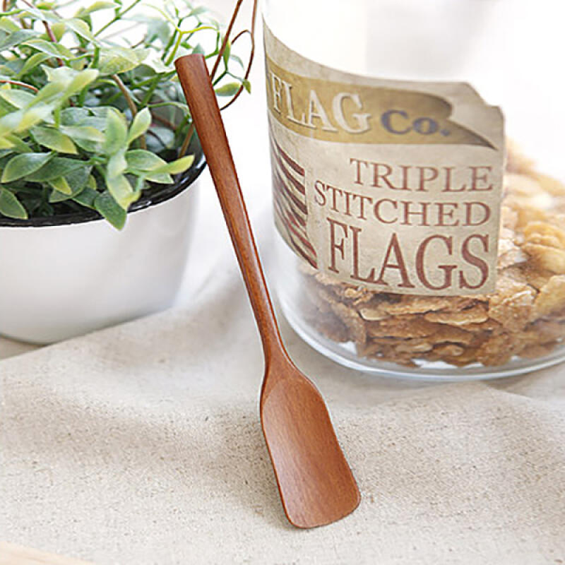 A lacquer ice cream spoon wood dessert spoon
