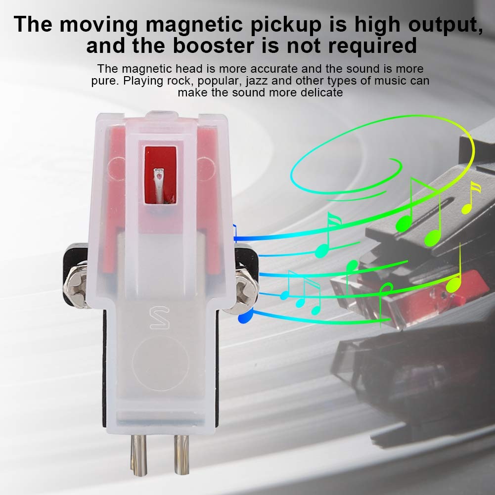 Stylus Cartridge for Phonograph Dual Moving High High Turntable for Stereo Vinyl Record Cartridge Stylus Turntables, Magnets, Output, Precision,