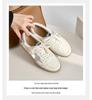 2025 Retro Star Women's Genuine Leather Lace-Up Flats - Vintage Style