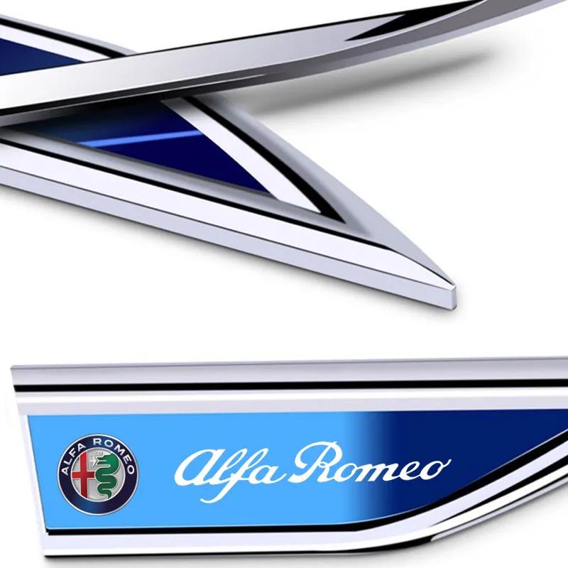 Car Stickers For Alfa Romeo For Alfa Romeo Giulia Stelvio MiTo Giulietta 147 156 159 166 4C Car Chrome Car Body Side Doors Blade
