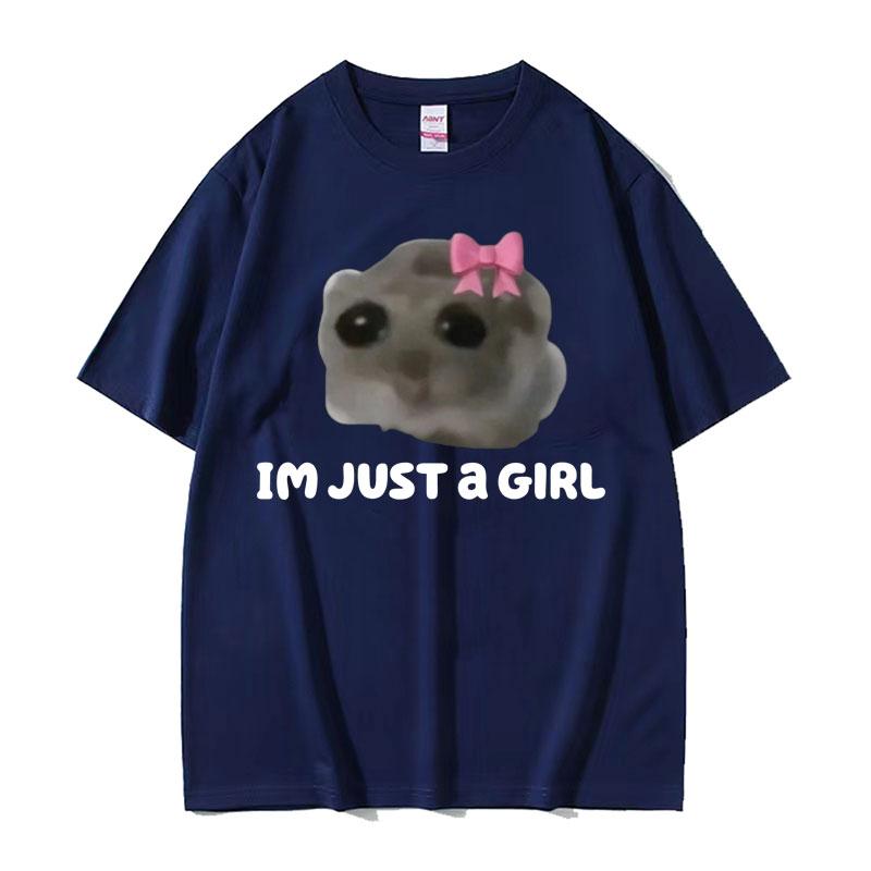 

Funny Trendy Cute Kawaii Sad Hamster Meme T Shirt Men Women Summer Fashion Vintage Tee Shirt Casual Oversized T-shirt Streetwear 4XL