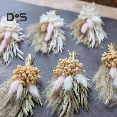 6 pezzi di bouquet di fiori secchi artificiali in stile bohémien, mini bouquet di fiori fai da te, vaso per artigianato, centrotavola per matrimoni, casa, ufficio e decorazione.