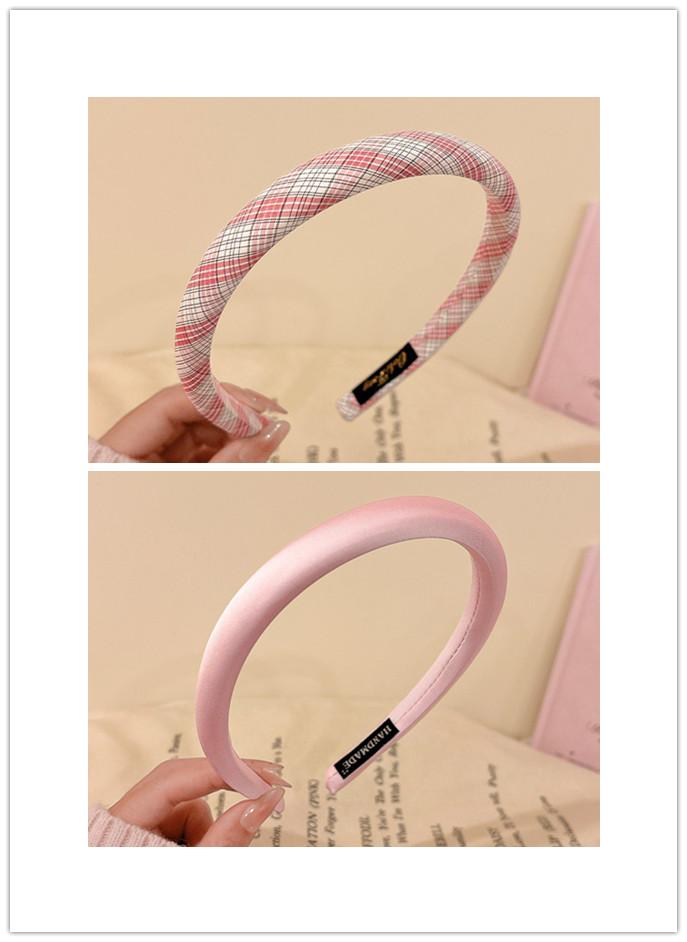 1/2pcs 1.5CM Women Girls Sweet Plaid Hairbands Sponge Padded British Hair Hoop Accessories Lattice Head Wears