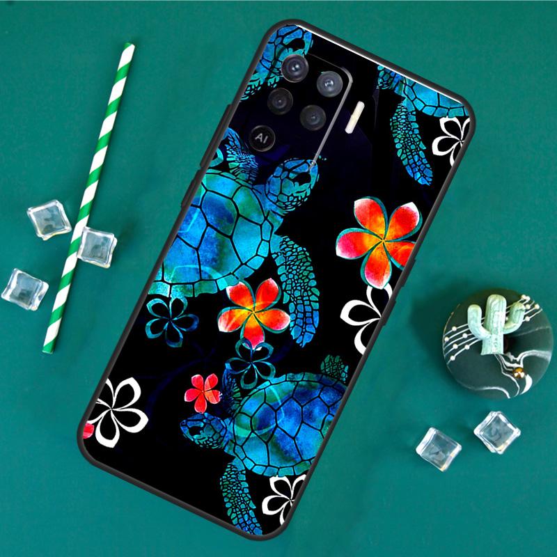 Sea Turtle Phone Case For Oppo A18 A38 A58 A78 A98 A40 A60 A80 A91 A15 A17 A74 A94 A54 A57S A16 A76 A96