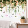 Flower Plants Wall Stickers Home Decoration Bedroom Adhesive Decals Wallpaper