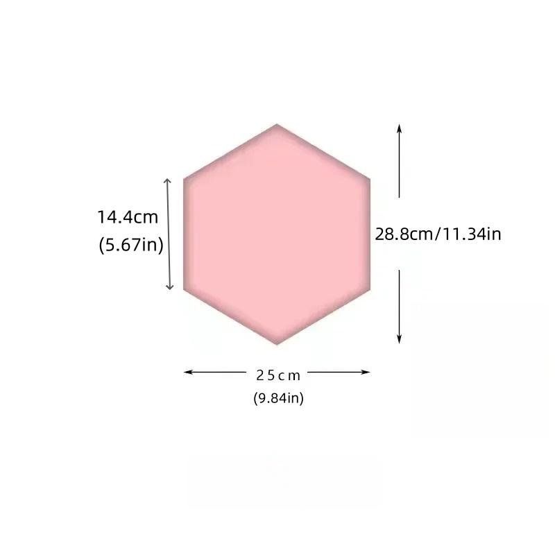 1PC 25cm x 28cm Hexagonal headboards soft bag anti-knock tatami wall surround self-adhesive background wall bedroom living room
