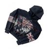 Hip Hop Street Style Hooded Sweatshirt Star Letter Print Loose Fit Teens
