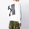 Off-White Splitted Arrows Over Crewneck White / Black Men Tops OMBA035E19D250100110
