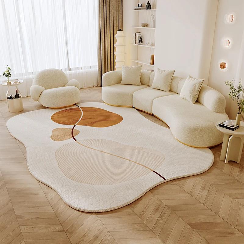 Modern Minimalist Style Living Room Decoration Carpet Fluffy Soft Bedroom Decor Plush Rug Irregular Thick Rug Home Lounge Mat