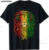 Jamajka Rasta Lev Vtipná Grafická Trička Bavlna Unisex Krátký Rukáv Ležérní Tričko Top Harajuku Streetwear Letní Unisex Oblečení