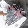 10 Crystal Makeup Brushes Eyeshadow Brushes Blush Brushes Loose Powder Brushes Set Full Set of Makeup Tools