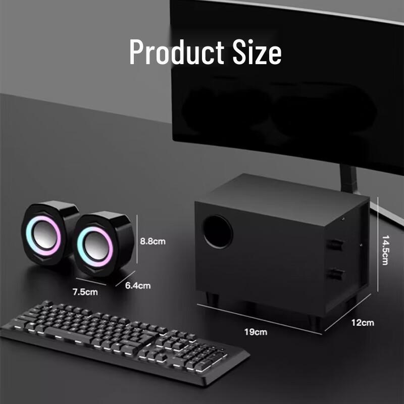 SainTronic H2 2.1 Channel Multimedia Desktop Speakers CN Plug (adapter Included)