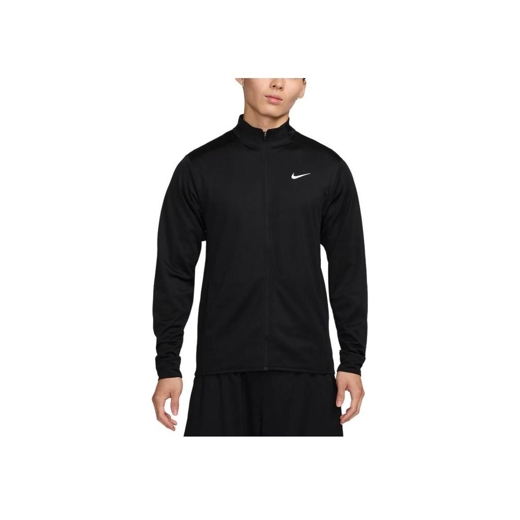 Nike Solid Color Comfortable Soft Knitted Versatile Jacket Men Jackets Black FV8963-010