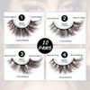 Bulk Pack 10 Pairs for Wispy Volume False Eyelashes Natural Look Faux Mink Cruelty-Free Custom Logo Sets Mix Length
