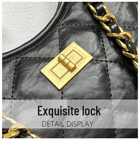 Women's Large Capacity Quilted Chain Bag - 2025 Autumn/Winter Fashion Crossbody Dumpling Bag