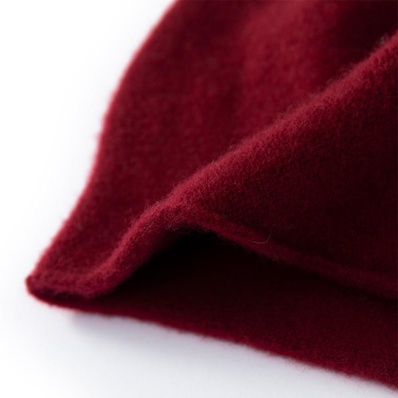 Women's Cashmere Hat Qinghe Cashmere 30% Cashmere 70% Wool Women's Autumn and Winter Cashmere Headscarf Soft and Warm