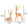 2 Pieces Decorative Deer Figurines Reindeer Statues Elk Resin Statues for Party Anniversaries Birthday Holiday Housewarming
