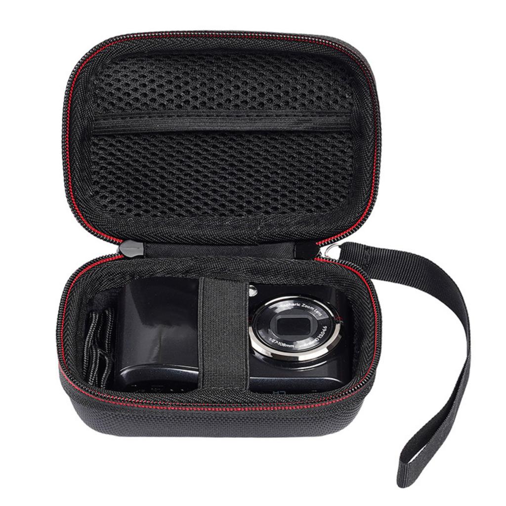 EVA Hard Shell Protective Case Suitable for Portable Digital Cameras Includes Soft Lining Multiple Accessory Slots