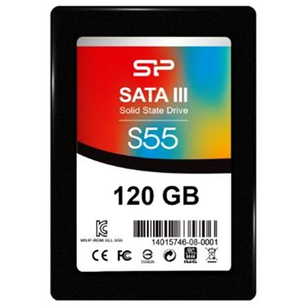 Silicon Power Slim S55 120GB SATA SSD | 550MB/s Lesegeschwindigkeit | 420MB/s Schreibgeschwindigkeit | 36 Monate Garantie