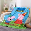 Peppa Pig Theme Printed Blanket - Perfect for Couch, Bed, Travel & Outdoor Use | Machine Washable, Cozy & Durable.