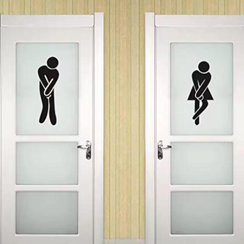 Removable 3D Toilet Entrance Sign Wall Stickers Funny Woman & Man WC Washroom Door Poster Mirror Surface Decal DIY Decor New