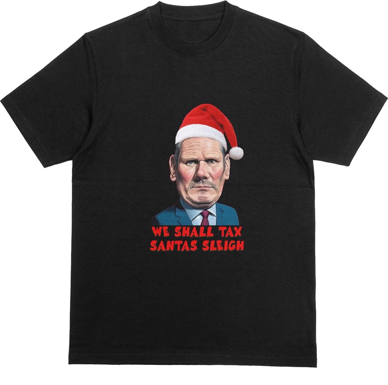 KEIR STARMER CHRISTMAS TAX SANTA T-Shirt | Funny UK Government Labour Party Tee S разноцветный