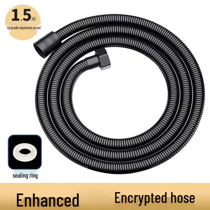 Stainless Steel Universal Shower Head & Hose (1.5m/2m) for Hot and Cold Water, Compatible with Rain Showers and Heaters